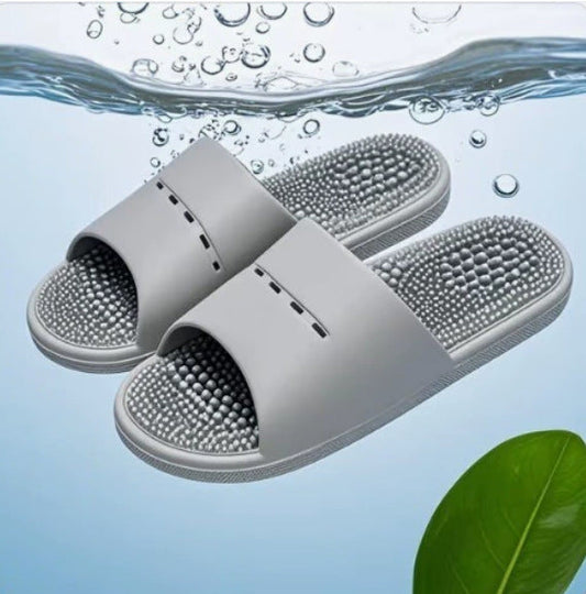 "Ouch" massage insole slippers | One-piece molded EVA, lightweight and quiet, your own foot spa at home!