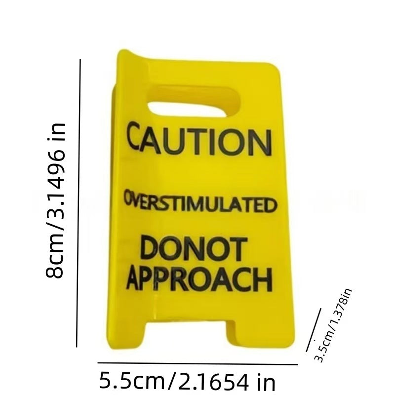 "Warning of Overexcitement" Yellow Shark Clip / Large Hair Clip for Thick Hair