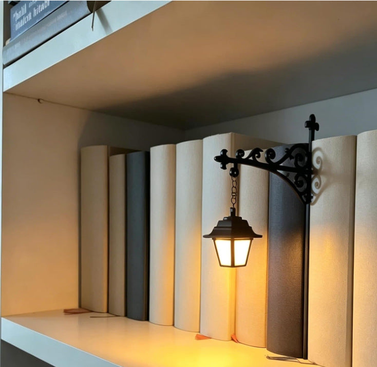 Library Lantern Decorative Bookshelf Lighting | Vintage Book Nook LED Lamp