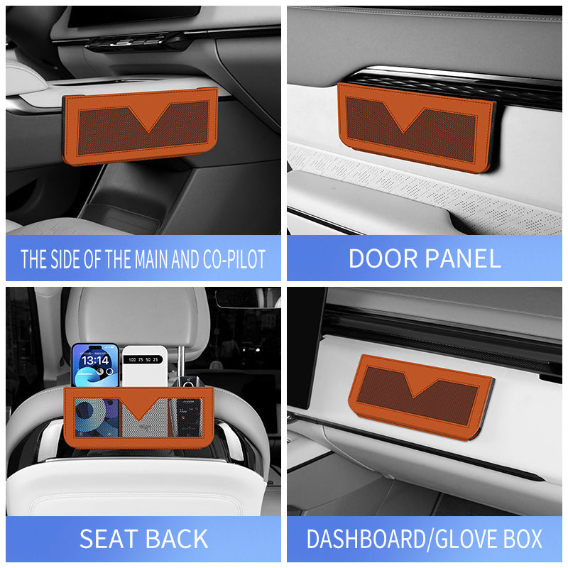 Multifunctional Car Storage Net Bag / Adhesive Phone Bag