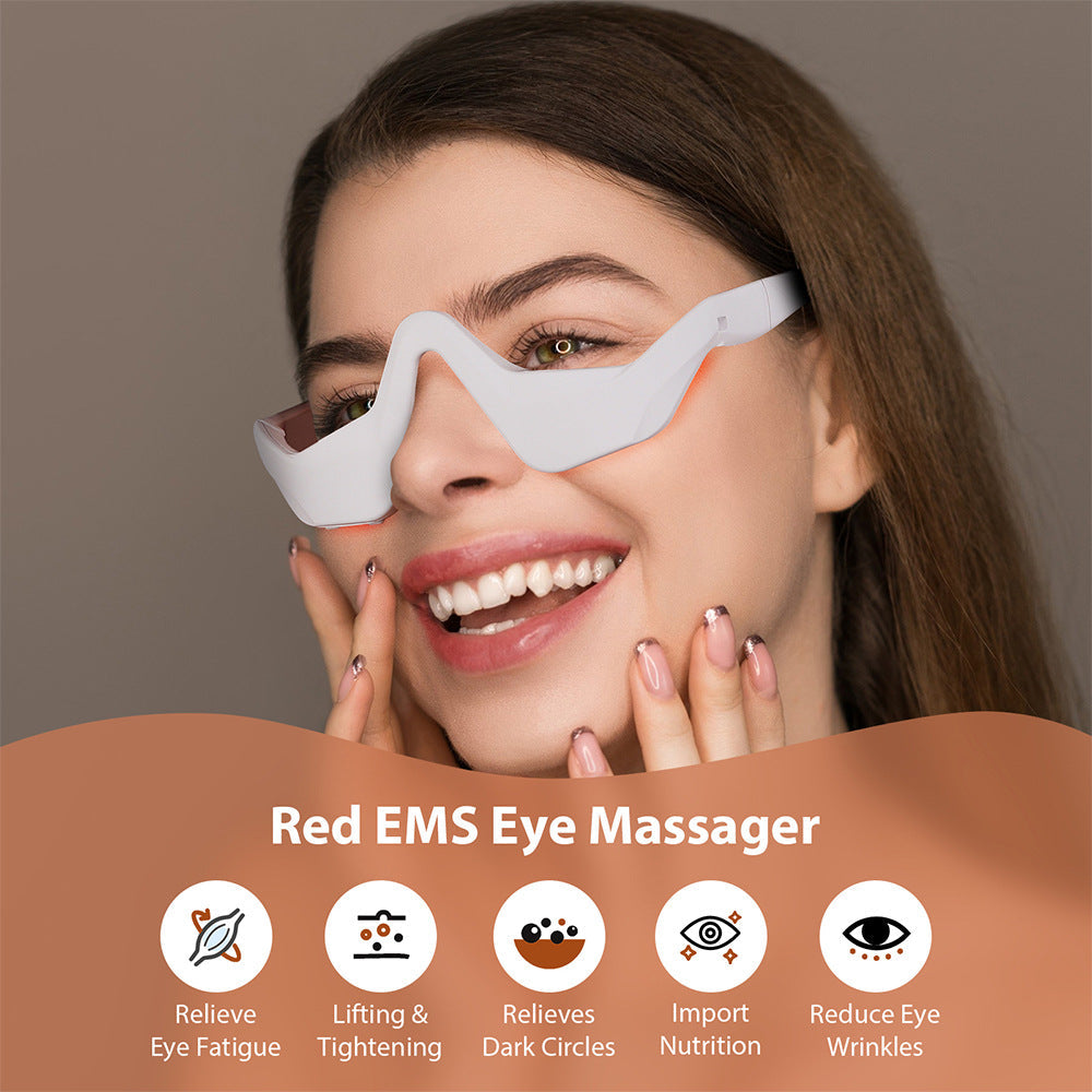 Microcurrent Eye Massager / EMS Red Light Eye Massager for Reducing Dark Circles and Enhancing Eye Aesthetics.