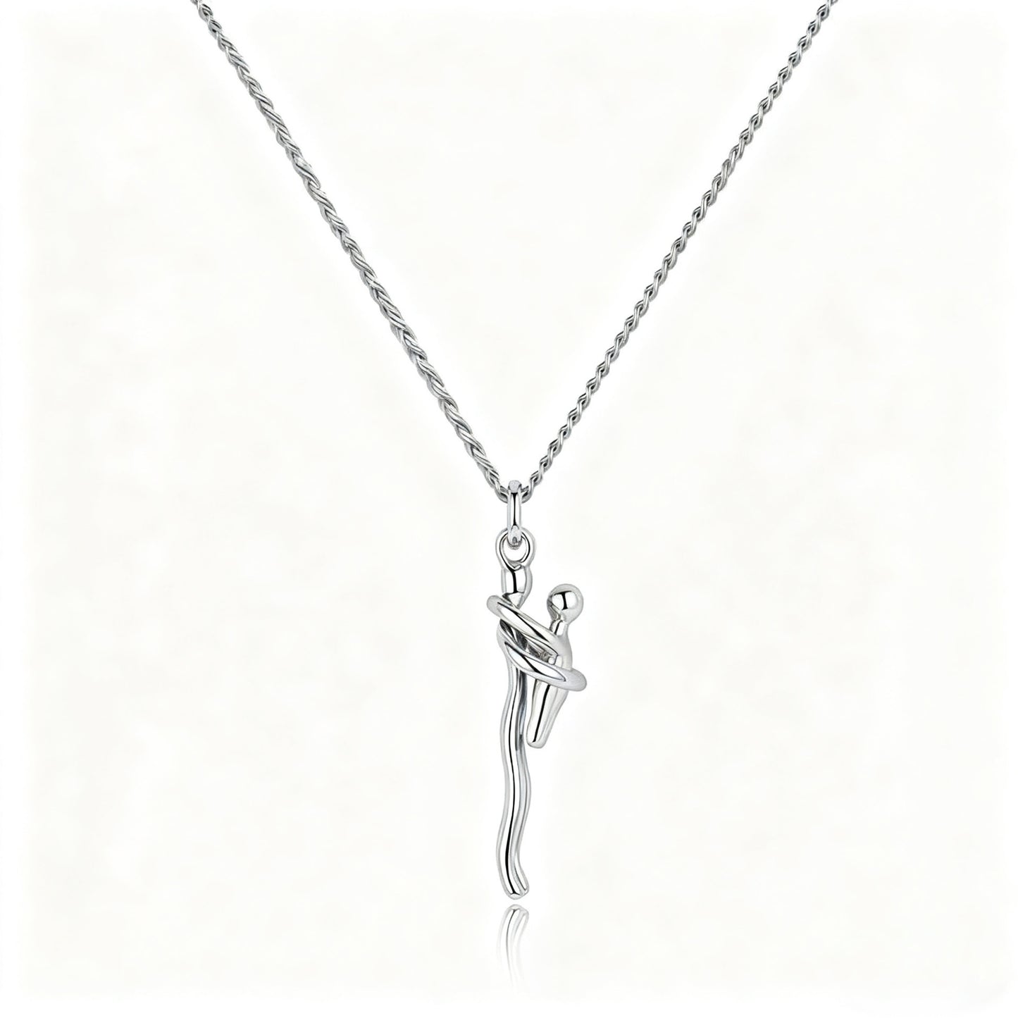 Mother Child Embrace Pendant Necklace | Parent Kid Holding Hands Charm – Sentimental Gift for Mother's Day Father's Day