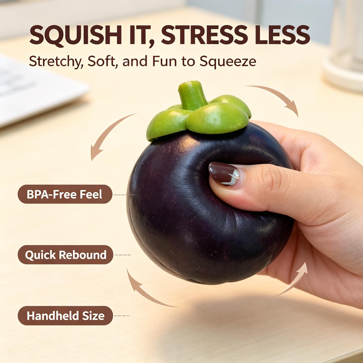 Mangosteen Crunchy Sensory Ball –  Block Stress Reliever