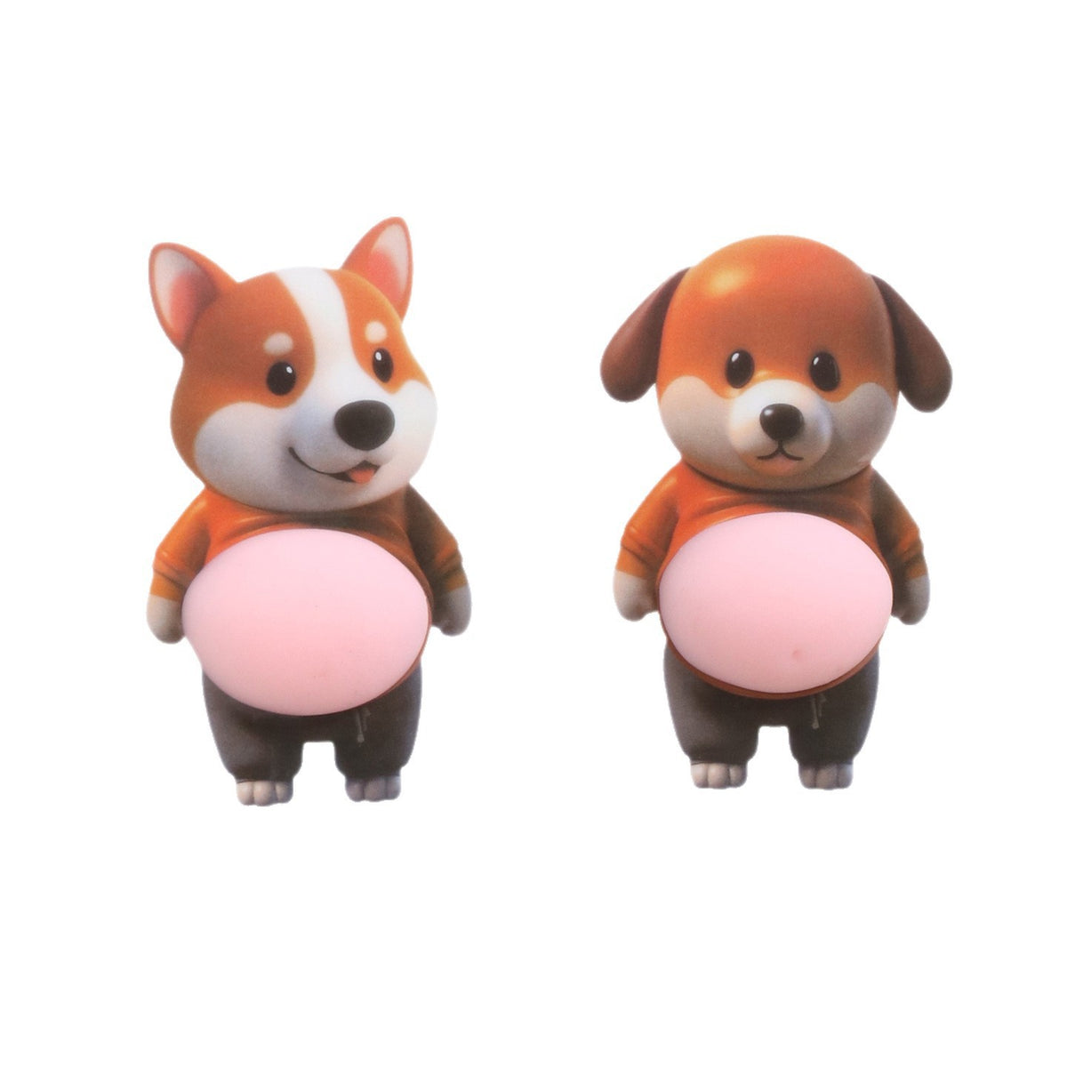 Chubby Shiba Inu & Corgi Silicone Anti-Collision Stickers – Soft Squishy Decorative Protectors