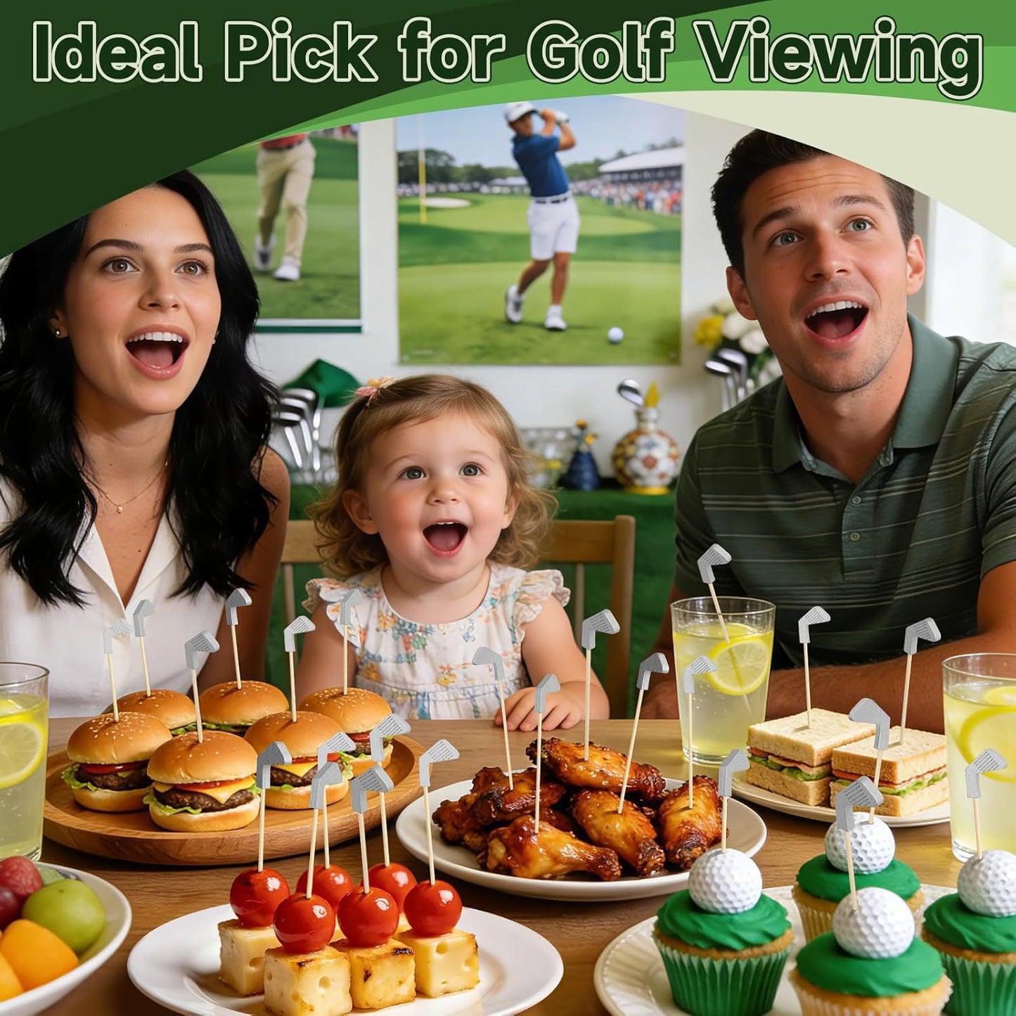 The Golfer's Cocktail Pick | Reusable Stainless Steel Drink & Appetizer Skewers