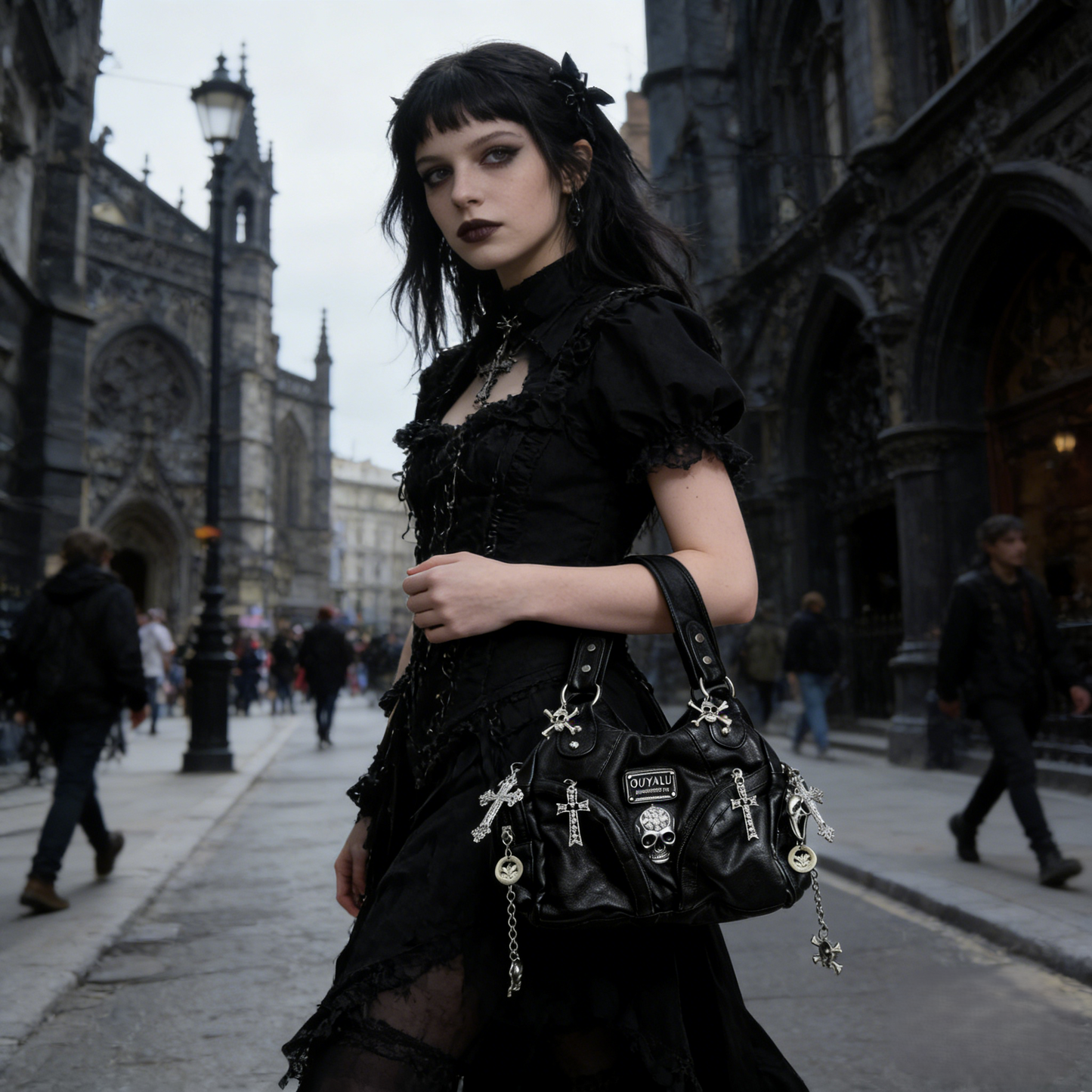 The Rebel Rider | Handcrafted Vintage Leather Goth Bag for Everyday Edge