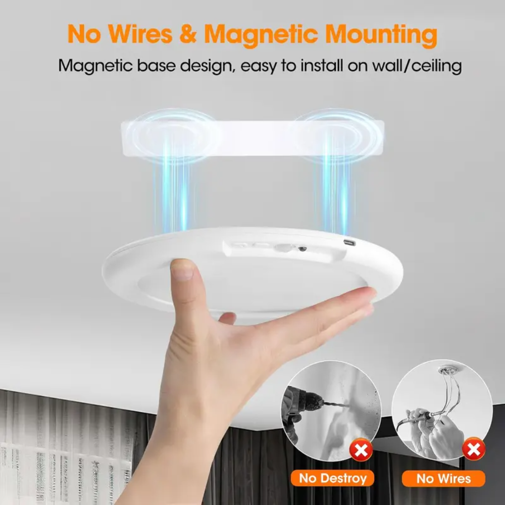 The Smart Motion Ceiling Light | Magnetic, Rechargeable, No Wiring – Perfect for Hallways, Closets & Entryways