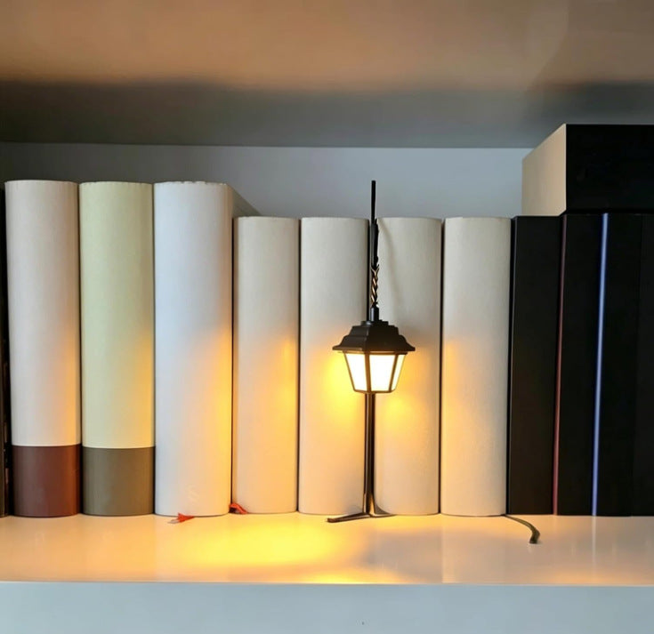 Library Lantern Decorative Bookshelf Lighting | Vintage Book Nook LED Lamp
