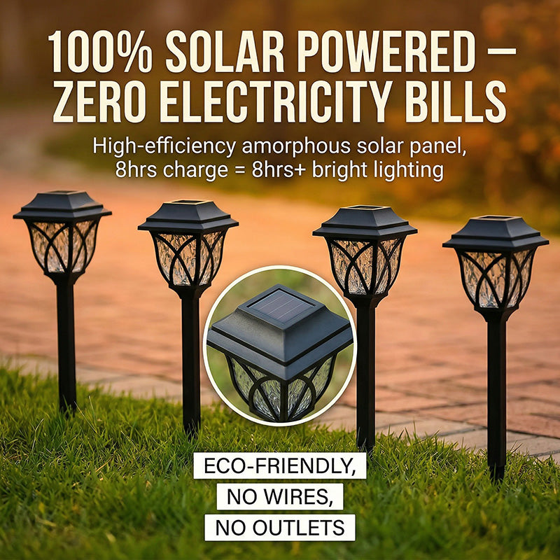 ☀️Solar Pathway Lights Outdoor/Waterproof Solar Garden Lights