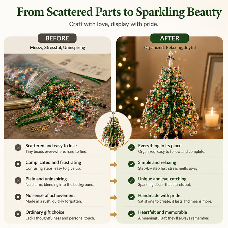🎄✨Easy DIY Holiday Craft / Beaded Christmas Tree