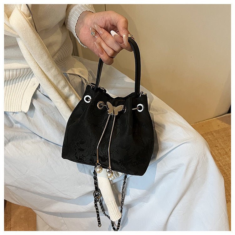 Niche-Design Water Bucket Bag / Chain Backpack for Women 2026