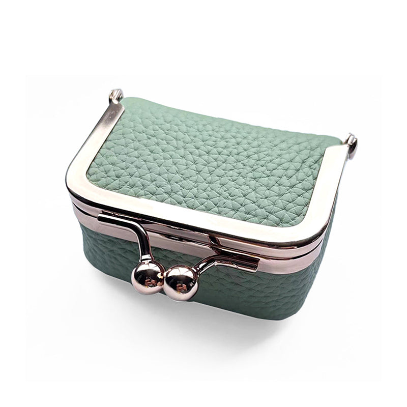 Mini jewelry box made of genuine leather