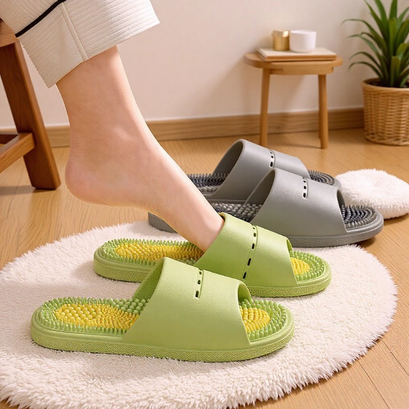 "Ouch" massage insole slippers | One-piece molded EVA, lightweight and quiet, your own foot spa at home!