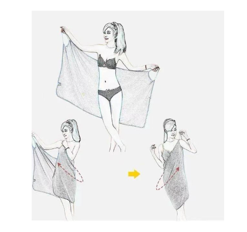 Adjustable Strap Bath Wrap: Multifunctional Wearable Bath Towel