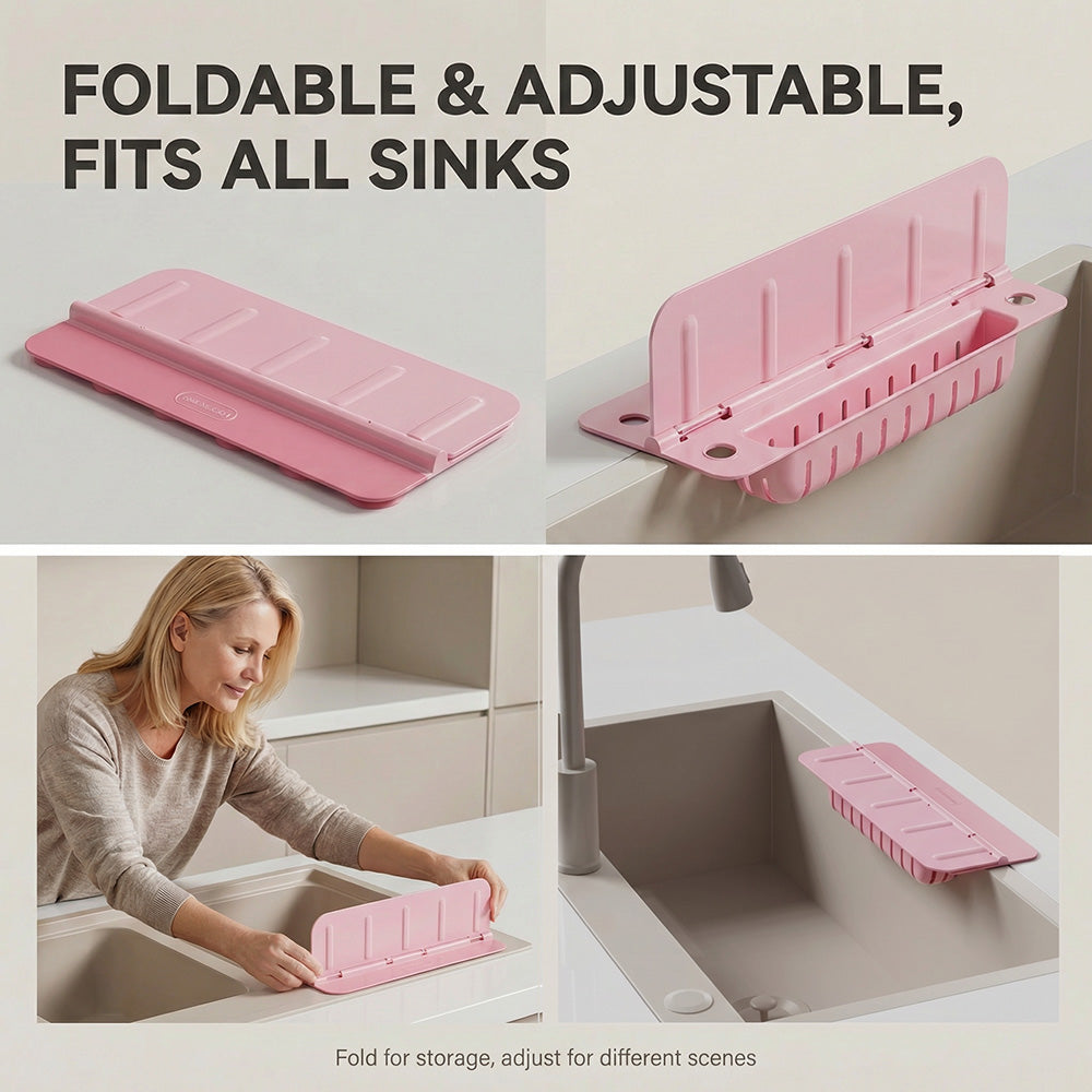 Stop Water Everywhere | Kitchen Sink Splash Guard – Keeps Countertops Dry, Clean & Oil-Free