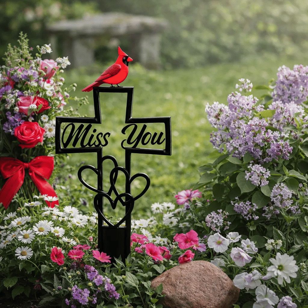 🐦LAST DAY SALE -💖Metal Cemetery Memorial Plaque for Remembrance✝️