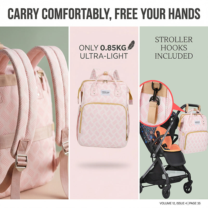 👶Mommy Diaper Bag Backpack – Large Capacity, Lightweight, Multifunctional, USB Charging, Waterproof