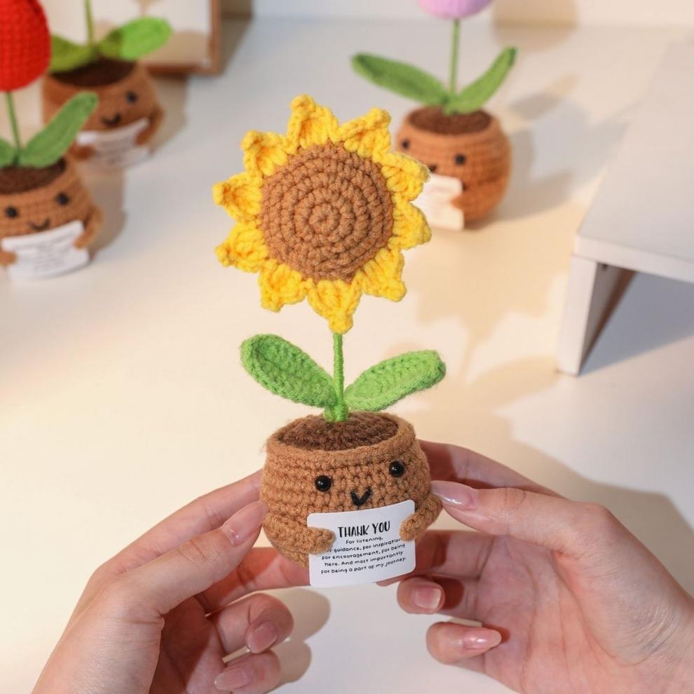 🌱Handmade Crochet Emotional Support Plant Potted