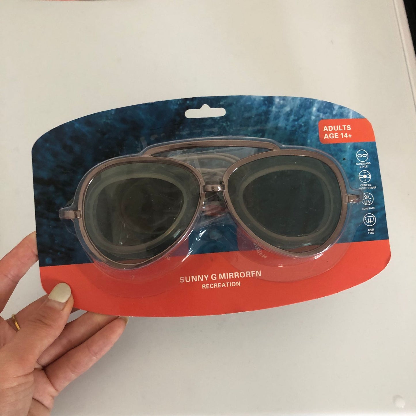 Adult Mirror Goggles – Full-Width Anti-Fog Swim Goggles