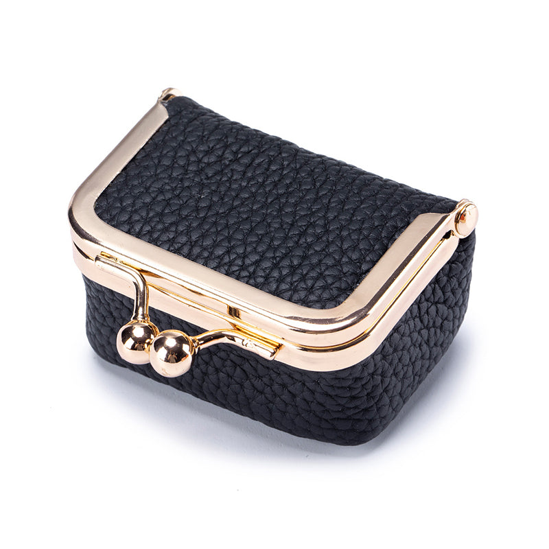 Mini jewelry box made of genuine leather