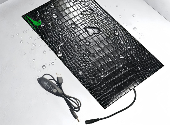 Adjustable Reptile Heating Pad, Under Tank Terrarium Heater Mat 95‑131℉, Waterproof Belly Heat Mat for Snake, Gecko, Lizard &amp; Spider