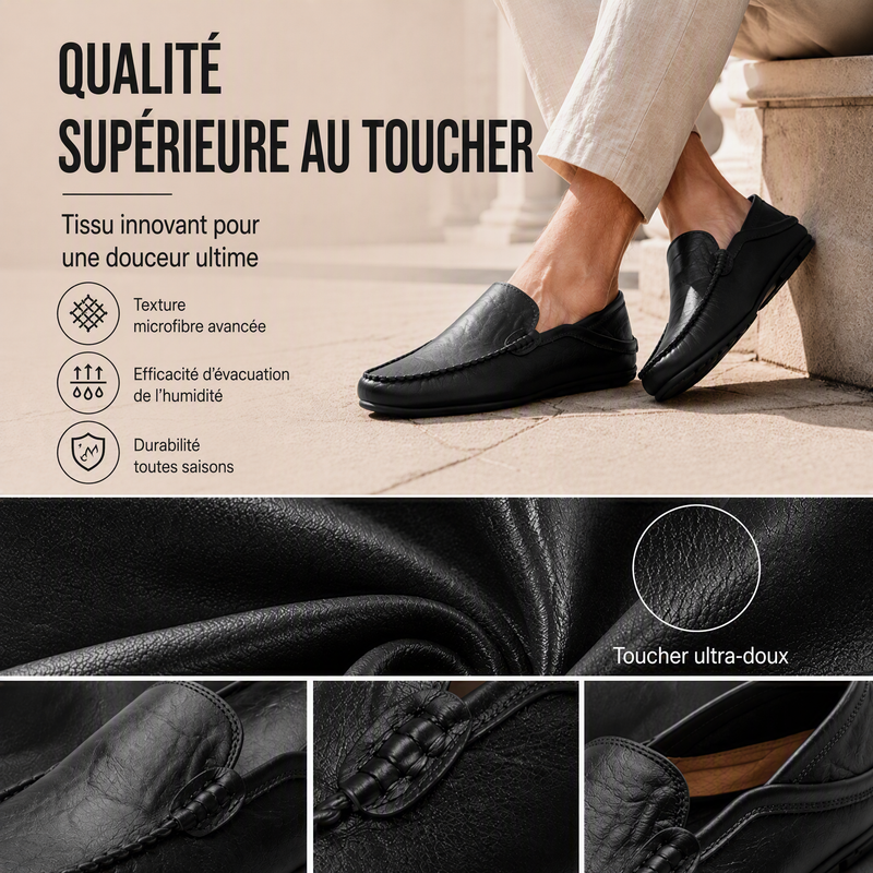Handmade leather loafers for men, Milanese style