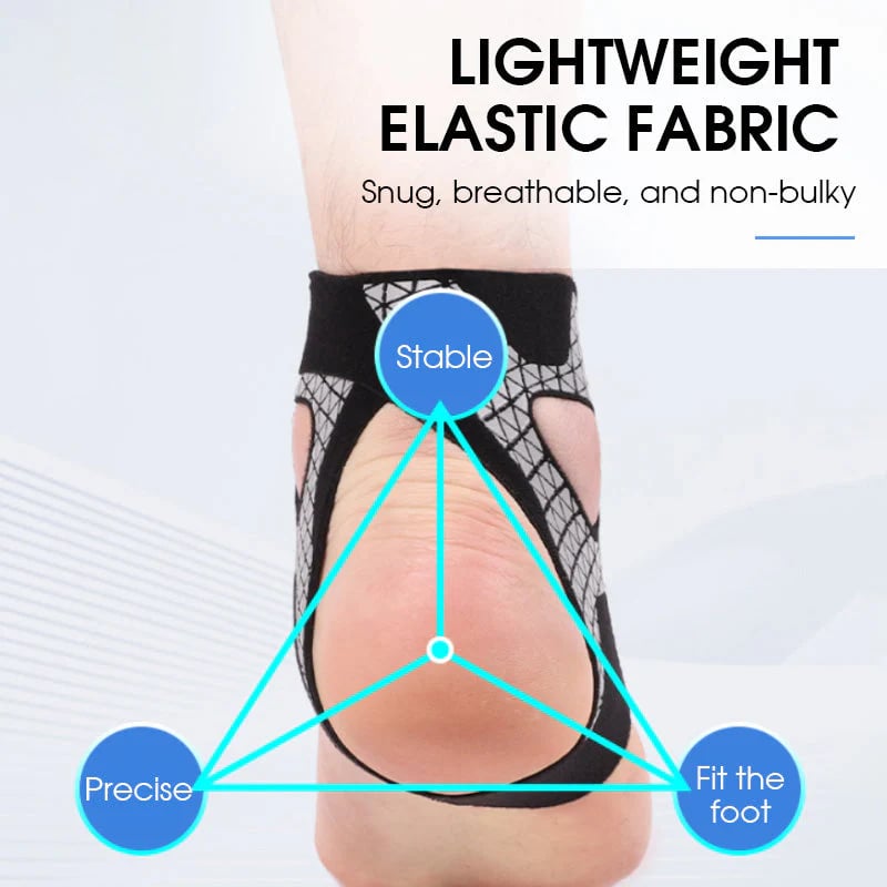 Adjustable elastic ankle brace