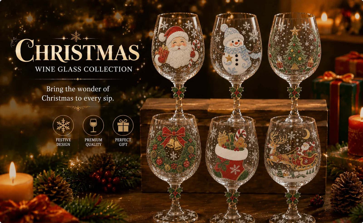 🔥🎁Christmas Wine Glass Collection Gift Box Set✨