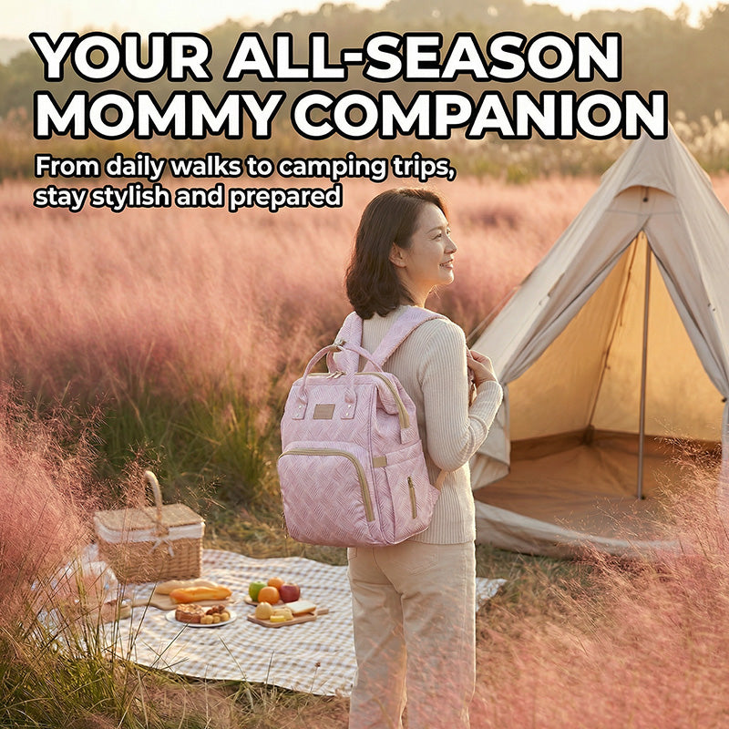 👶Mommy Diaper Bag Backpack – Large Capacity, Lightweight, Multifunctional, USB Charging, Waterproof