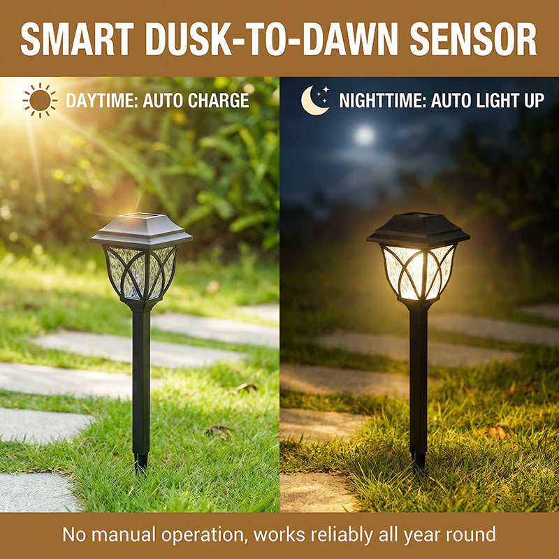 ☀️Solar Pathway Lights Outdoor/Waterproof Solar Garden Lights