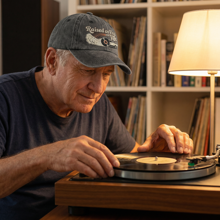 "Rasied on Vinyl and V8s" - The Gearhead Classic Cap
