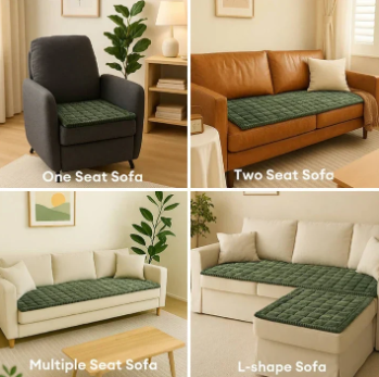 Plush Quilted Non-Slip Sofa Protector Cover for Pets