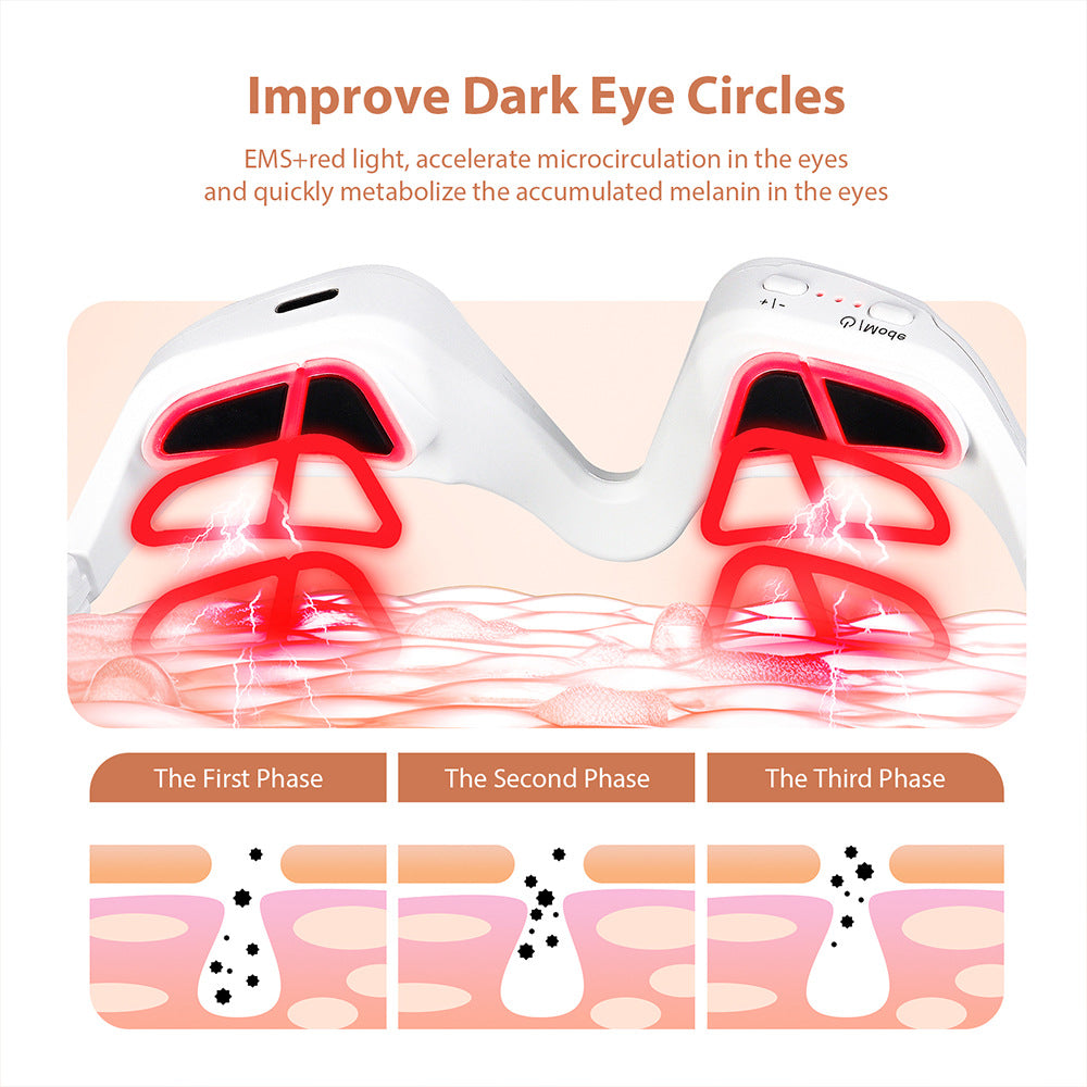 Microcurrent Eye Massager / EMS Red Light Eye Massager for Reducing Dark Circles and Enhancing Eye Aesthetics.