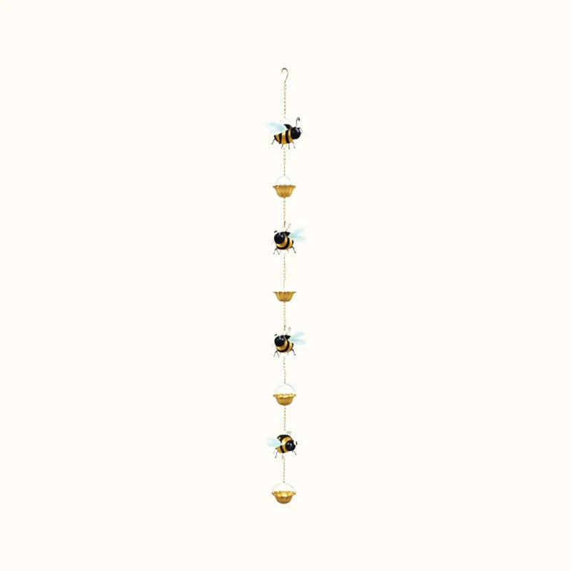 The Bumblebee Rain Chain – Whimsical Metal Garden Decor That Loves the Rain