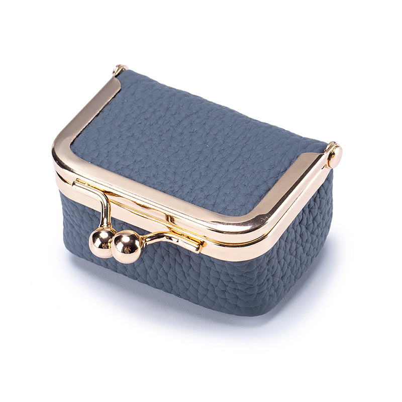 Mini jewelry box made of genuine leather