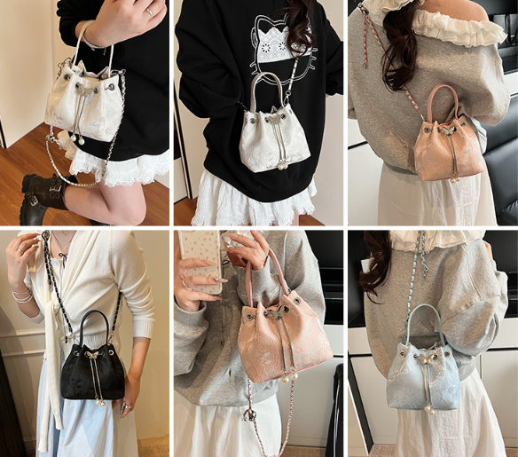 Niche-Design Water Bucket Bag / Chain Backpack for Women 2026