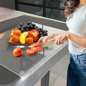 Thick 304 Stainless Steel Cutting Board / Double-Sided Antibacterial Kitchen Cutting Board