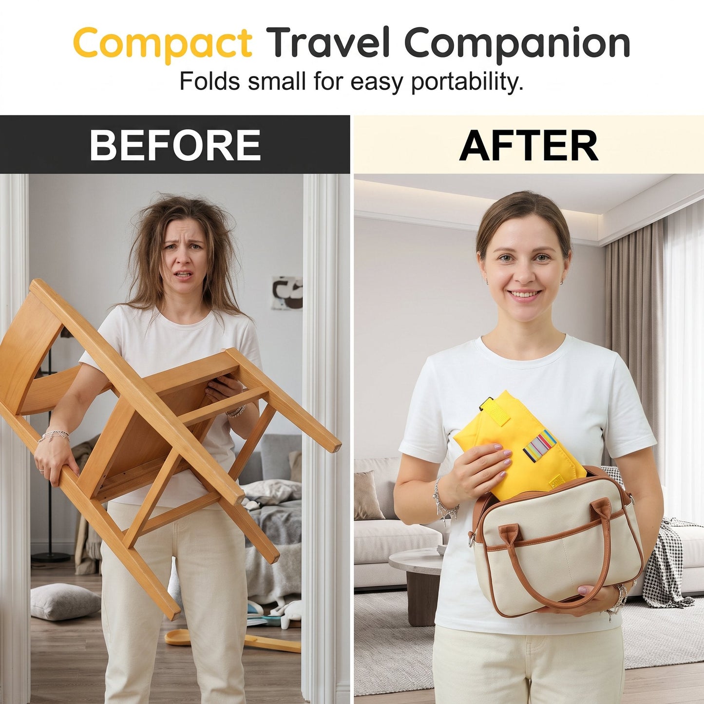 Safety belts for child seats – Portable holder for feeding straps