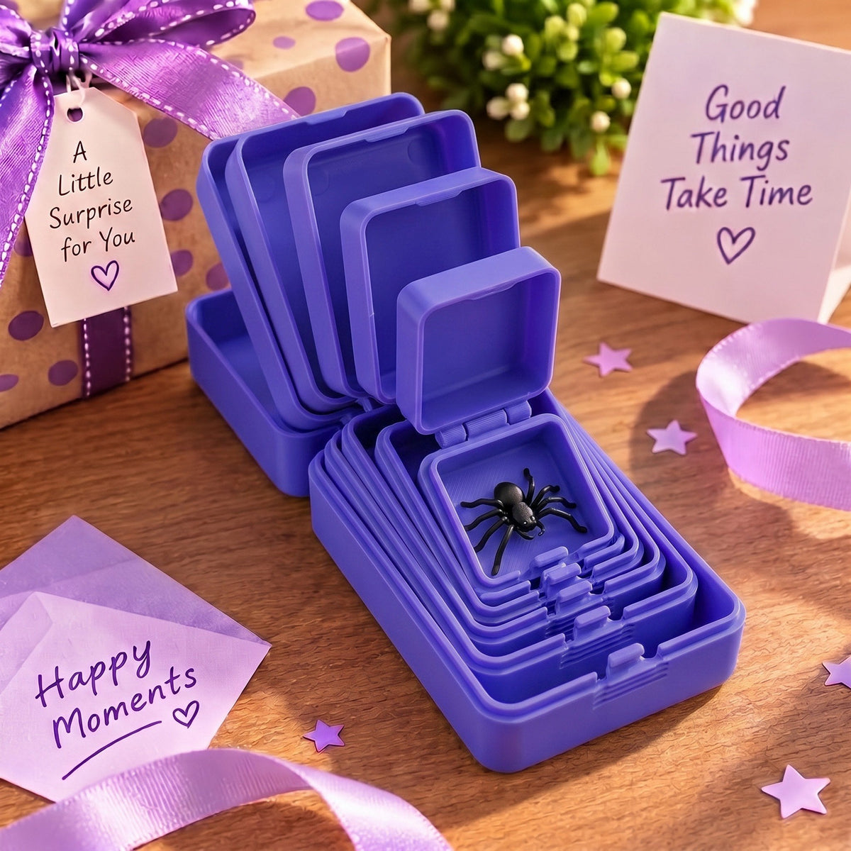 🎁 6-layer prank and surprise gift box | Choose your surprise: Middle finger, spider, or the number 67