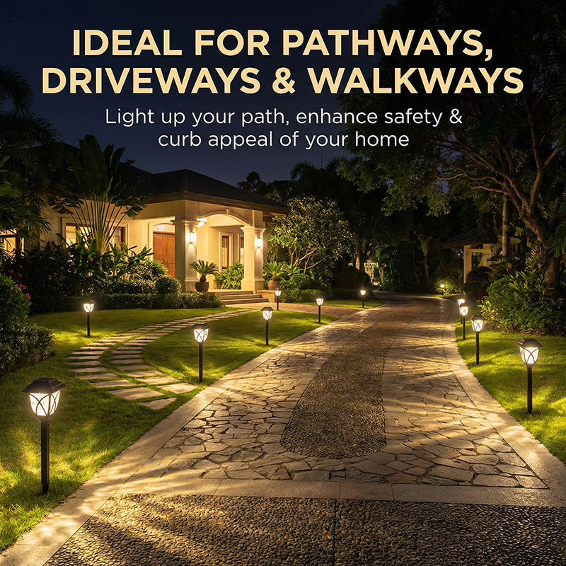 ☀️Solar Pathway Lights Outdoor/Waterproof Solar Garden Lights
