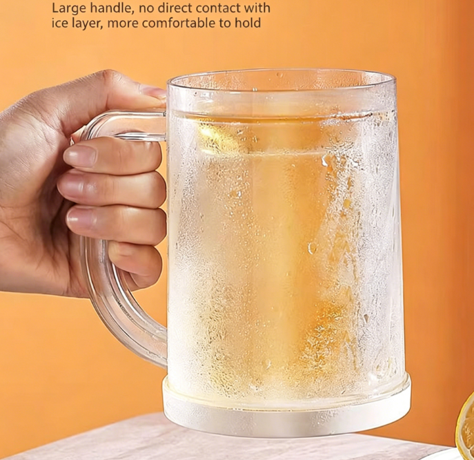 The Frost Core Mug | Double Layer Freezer Cup – Instant Chill for Beer, Soda & Iced Coffee