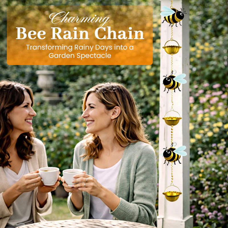 The Bumblebee Rain Chain – Whimsical Metal Garden Decor That Loves the Rain