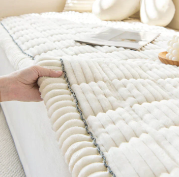 Plush Quilted Non-Slip Sofa Protector Cover for Pets