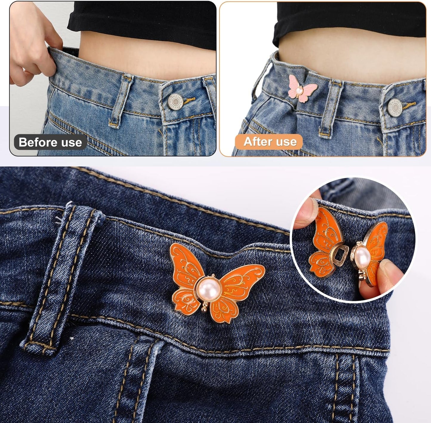 🔥8 butterfly-shaped straps for tightening the waist