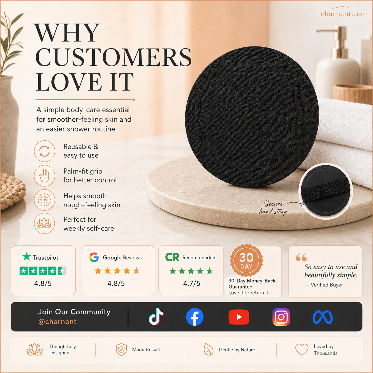 🚿🧽 Soft rubber bath brush – Gentle and effective, removes dead skin cells and cleanses all skin types