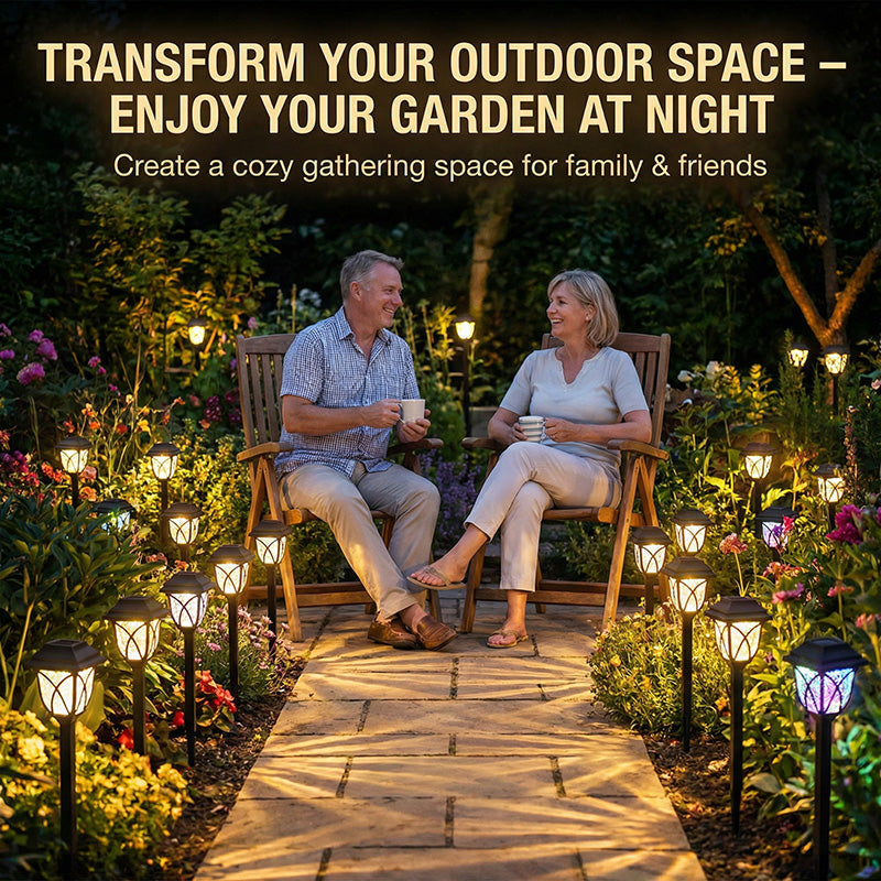 ☀️Solar Pathway Lights Outdoor/Waterproof Solar Garden Lights