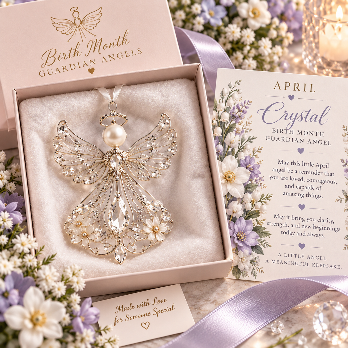 🕊️ Birth Month Guardian Angel Ornament – Not just any angel. Their angel. ✨