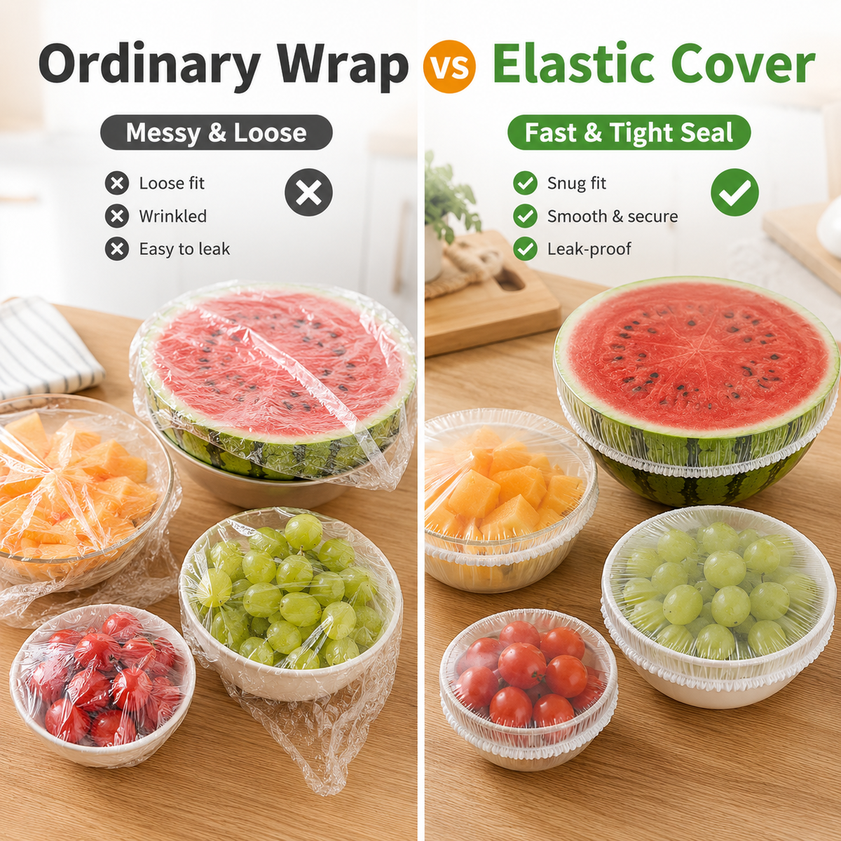 🔥Disposable food covers made of flexible food-grade plastic, for bowls and plates