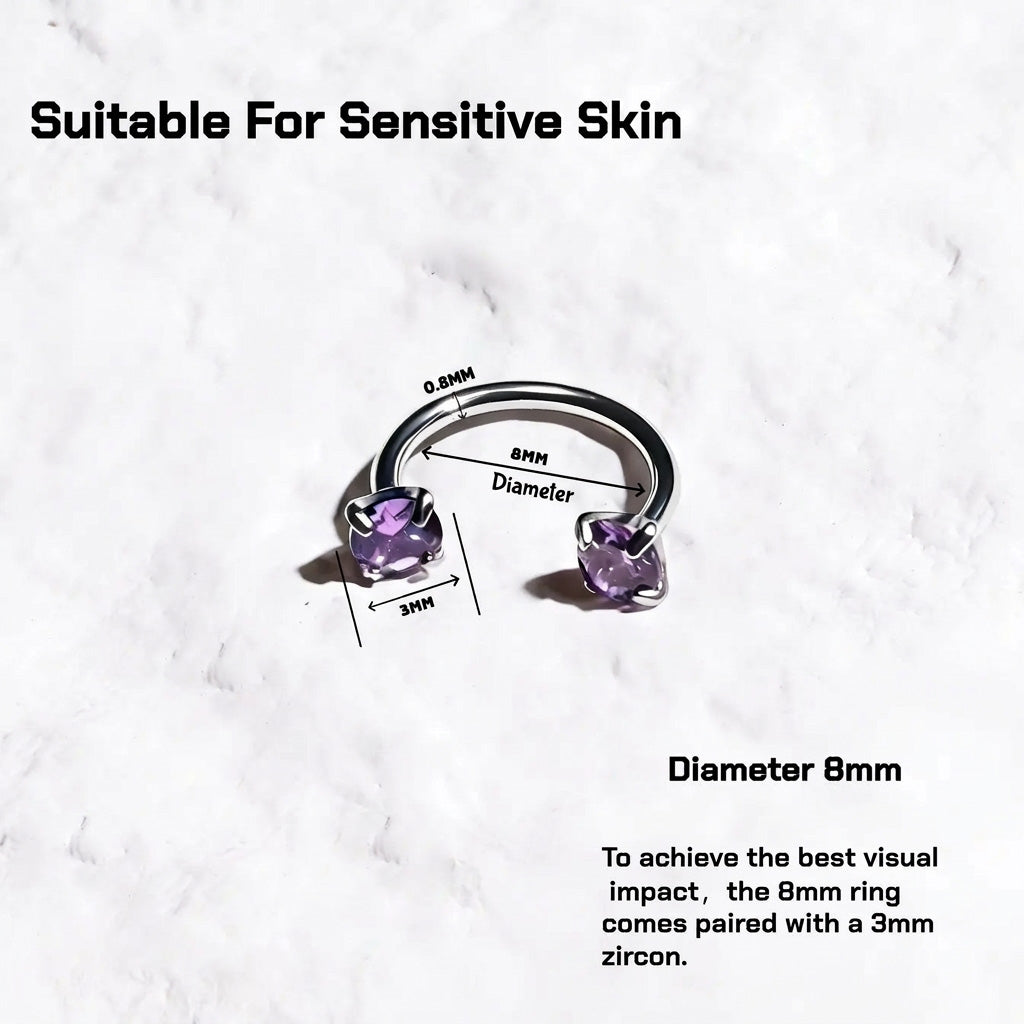 Horseshoe-shaped nose ring – internally threaded and comfortable