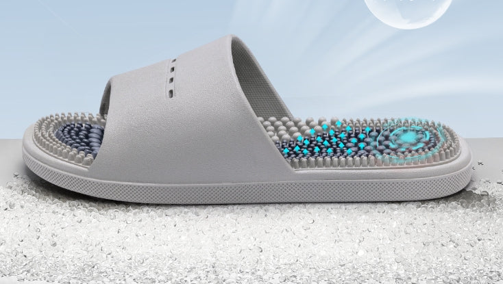 "Ouch" massage insole slippers | One-piece molded EVA, lightweight and quiet, your own foot spa at home!